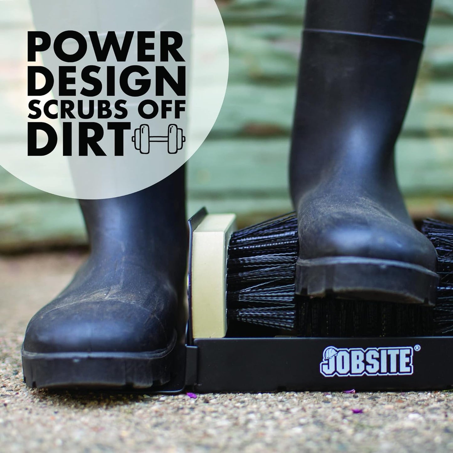 JobSite Boot Scrubber — Outdoor Shoe Scraper Cleaner Brush (Extra Wide)