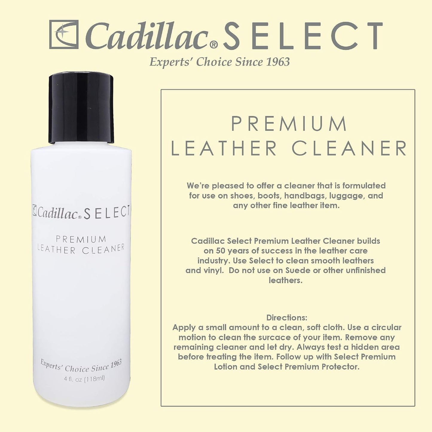Cadillac Select Premium Leather Care Kit — Cleaner, Lotion & Protector