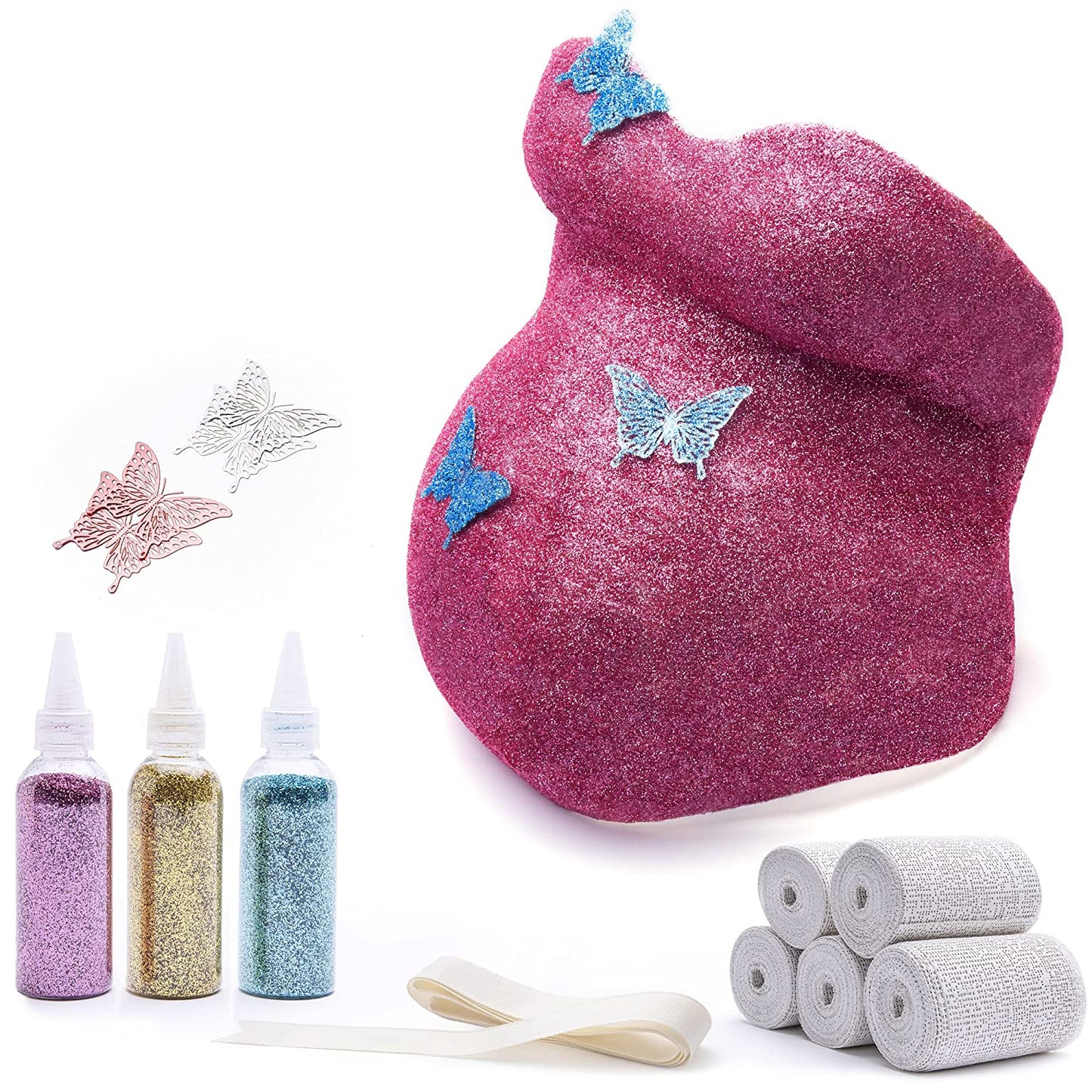 HomeBuddy Belly Cast Kit Pregnancy - DIY Pregnancy Belly Casting Kit for Expecting Moms, Unique Keepsake Pregnancy Casting Belly Kit, Belly Cast Kit Gift with Decorating Kit and Beely Painting Kit image 0
