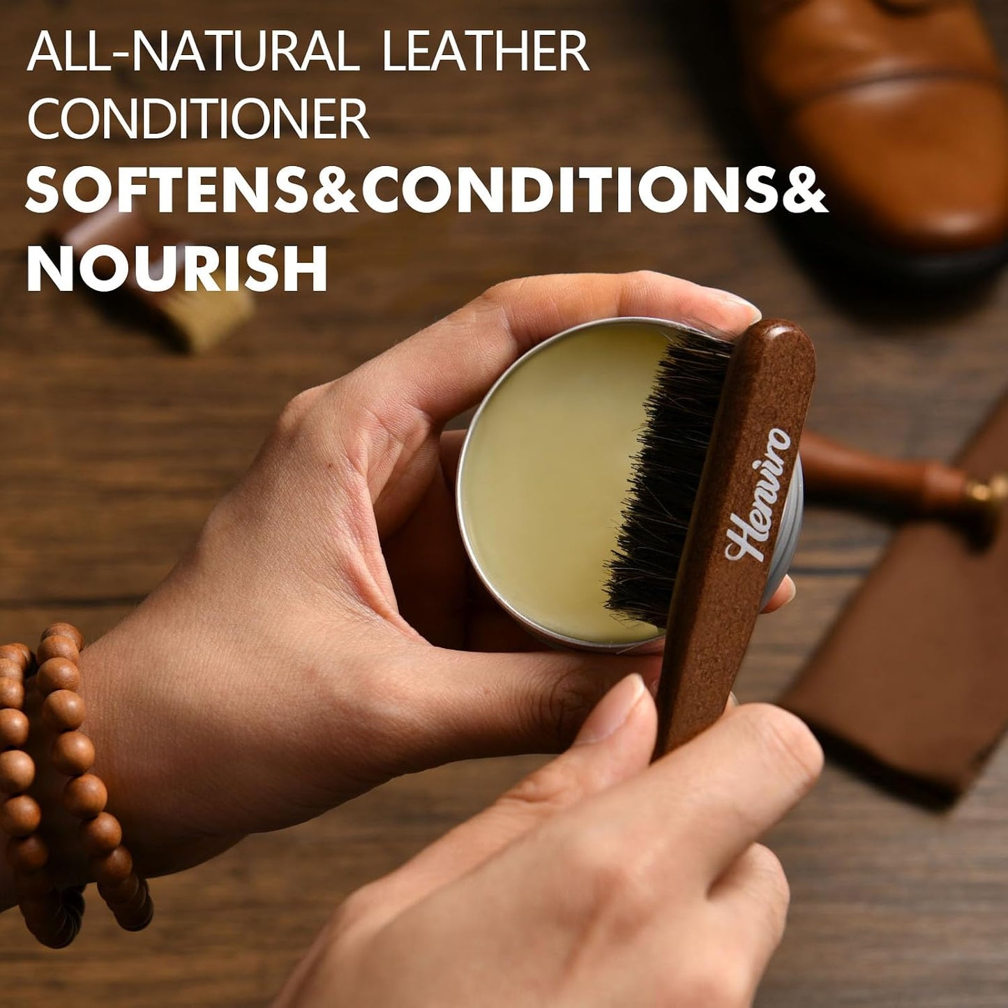Henviro Leather Shoe Polish Care Kit — Complete Shine Set