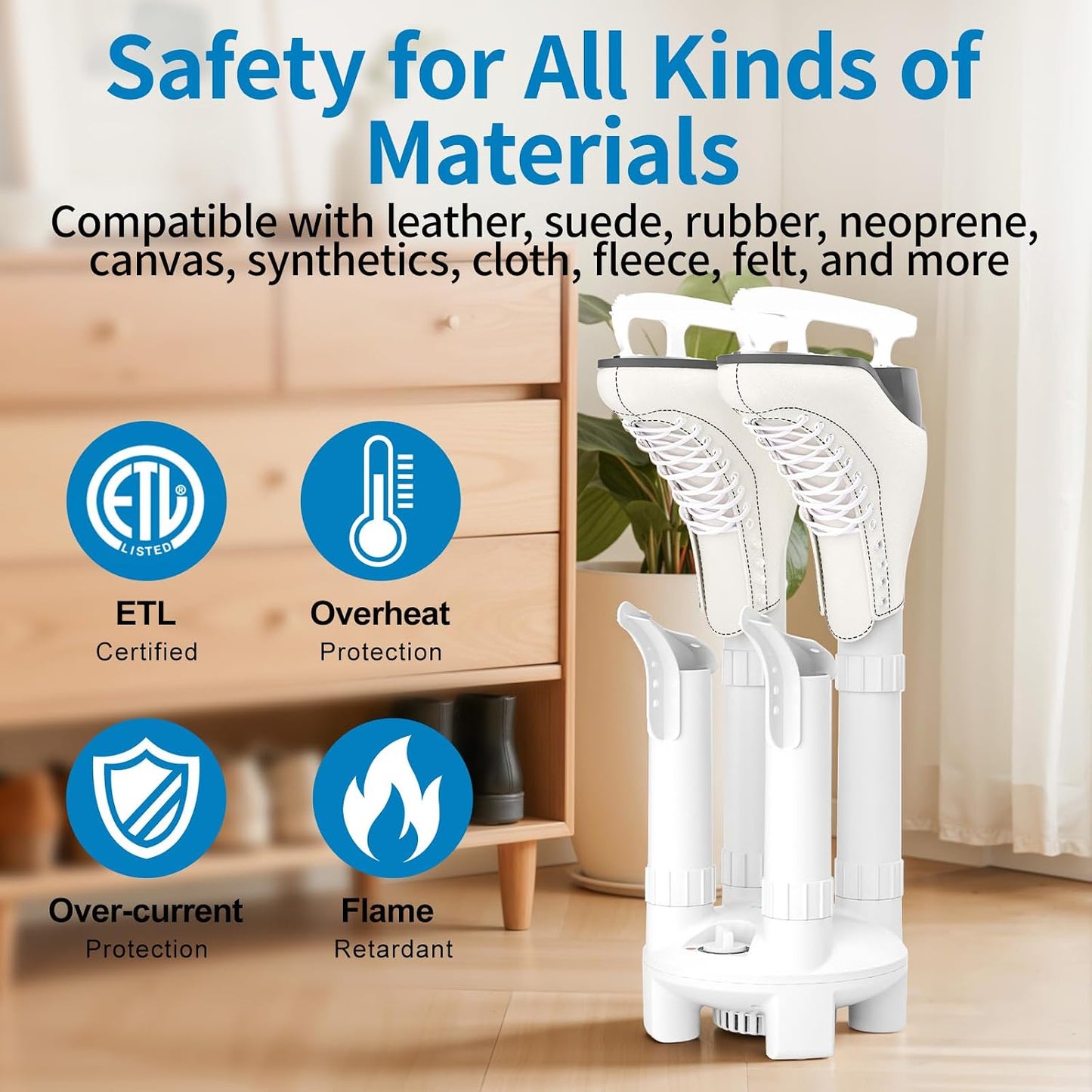 LAVIEAIR Electric Boot & Shoe Dryer — Timer Fan Dryer for Boots, Shoes & Gloves