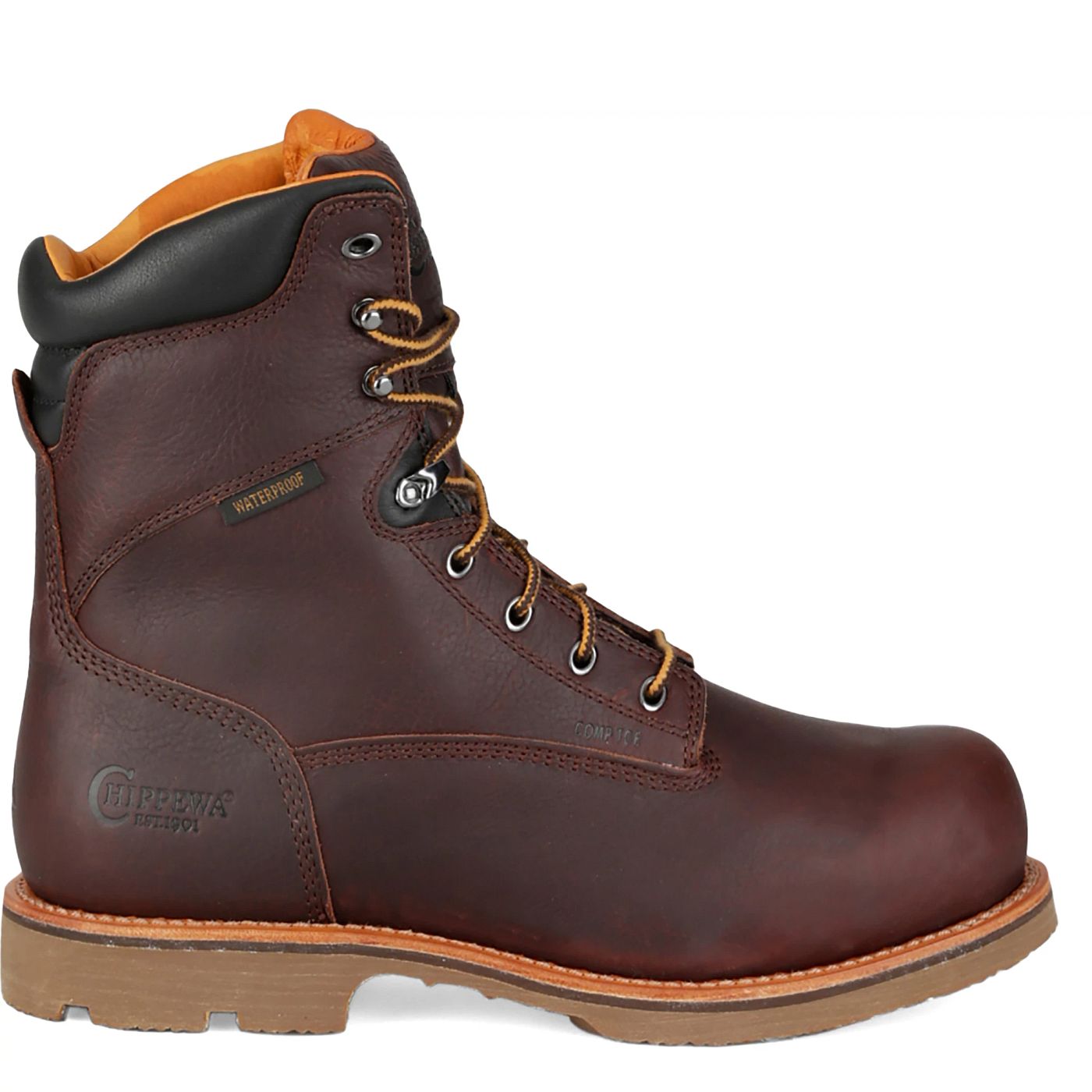 Chippewa Men's Serious Plus 8" Waterproof Comp Toe Met Guard - Briar Oiled (72311) - View 3