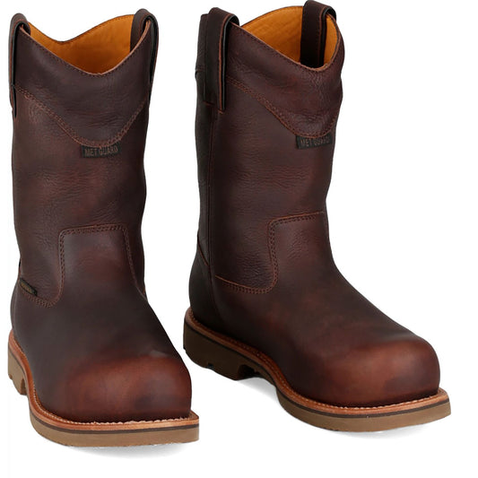 Chippewa Men's Serious Plus 10" Waterproof Comp Toe Met Guard - Briar Oiled (72331) - Front View