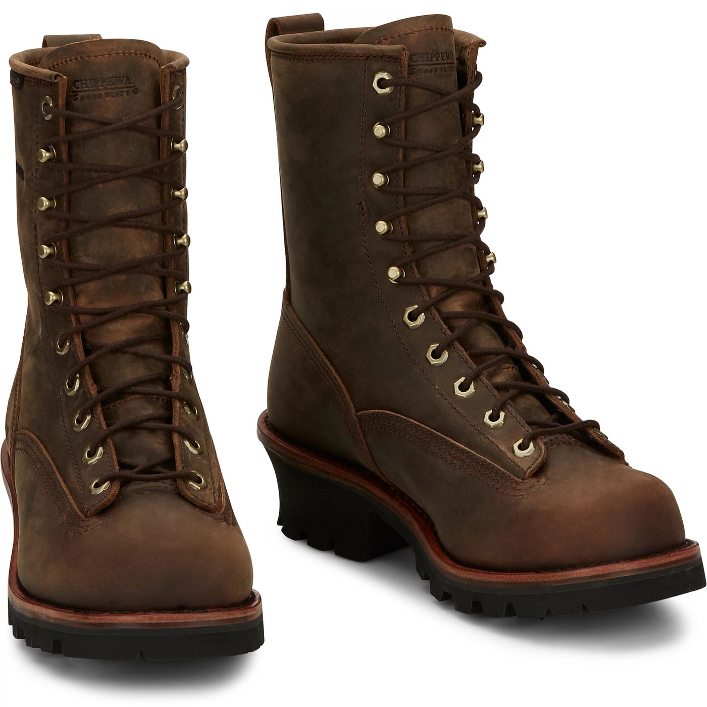 Chippewa Women's Paladin 8" Waterproof Logger - Bay Apache (73100) - Front View