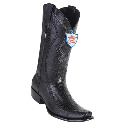 WILD WEST BOOTS #279F8205 MEN'S | COLOR BLACK | MEN'S WILD WEST CAIMAN BELLY BOOTS DUBAI TOE HANDCRAFTED image 0