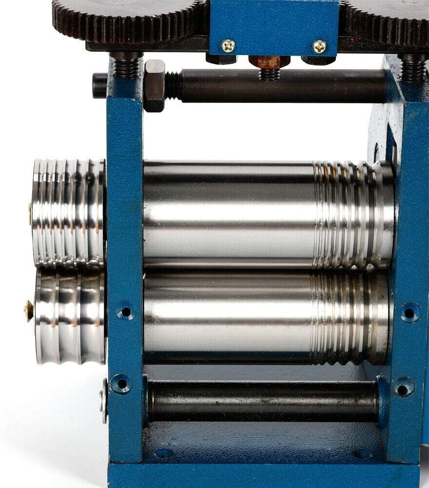 3" Manual Combination Rolling Mill Machine Jewelry Press Tool Flat Rolling Mill (Upgraded Version - Flake &amp; semi-Circle &amp; Square Wire) image 5