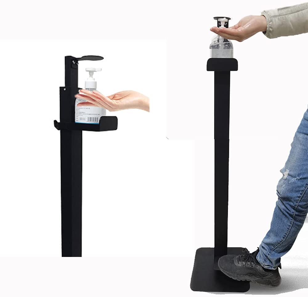 Foot Operated Hand Sanitizer Stand,Touchless Pedal Hand Sanitizer Dispenser Stand Height Adjustable Hand Sanitizer Station,100% Mechanical，for Commercial and Industrial Use-Easy Assembly image 0