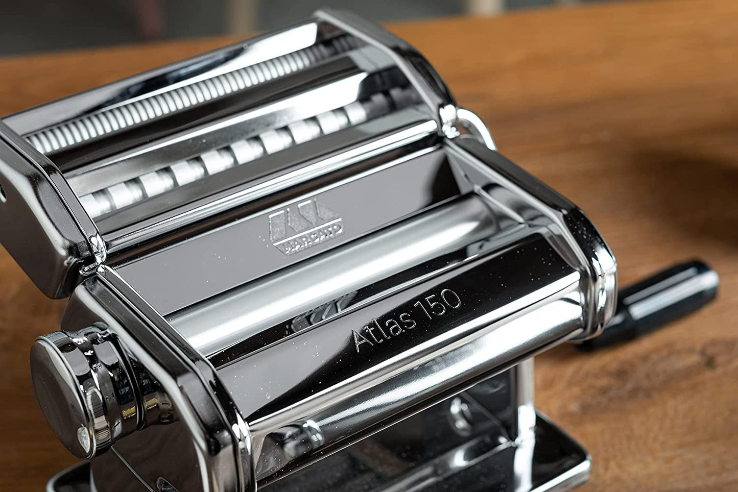 MARCATO Atlas 150 Pasta Machine, Made in Italy, Includes Cutter, Hand Crank, and Instructions, 150 mm, Stainless Steel image 2