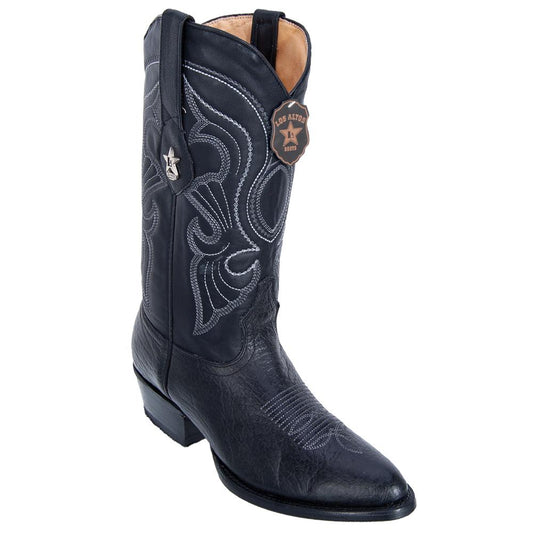 Los Altos Boots Mens #653105 Round Toe | Genuine Bull Shoulder Leather Boots Handcrafted | Color Black image 0