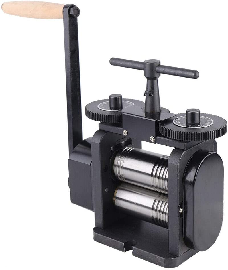 Manual Jewelry Rolling Mill Machine Jewelry Press Tableting Tool Gear Roller Combination Rolling Mill Flatten Machine Ratio 4:1 Jewelry Press Marking Machine Jewelry DIY Tools image 2