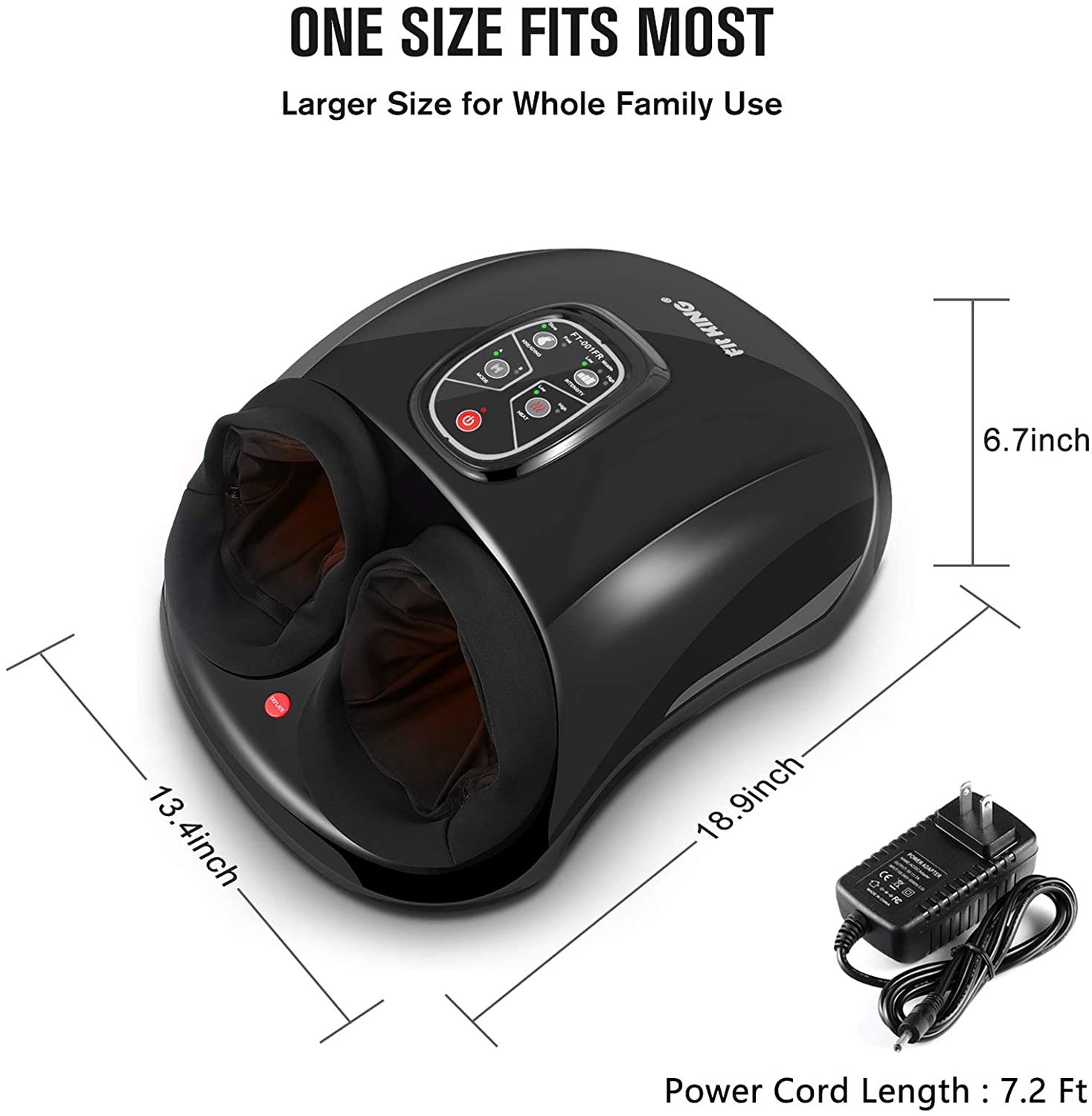 FIT KING Foot Massager Machine with Remote Deep Kneading and Shiatsu Foot Massage with Heat for Plantar Fasciitis and Tired Muscles FT-001FR image 5