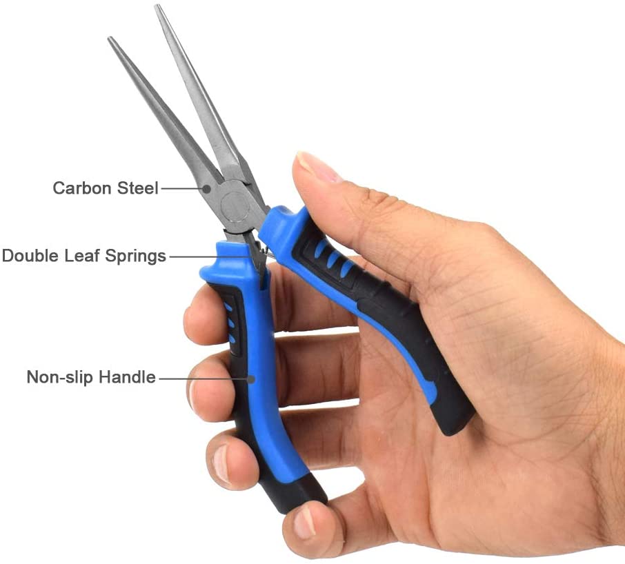 Jewelry Pliers, NEWACALOX 8pcs Jewelry Making Pliers Tools Micro Jewelry Pliers Set Jewelry Making Kit for Jewelry Making Supplies image 1