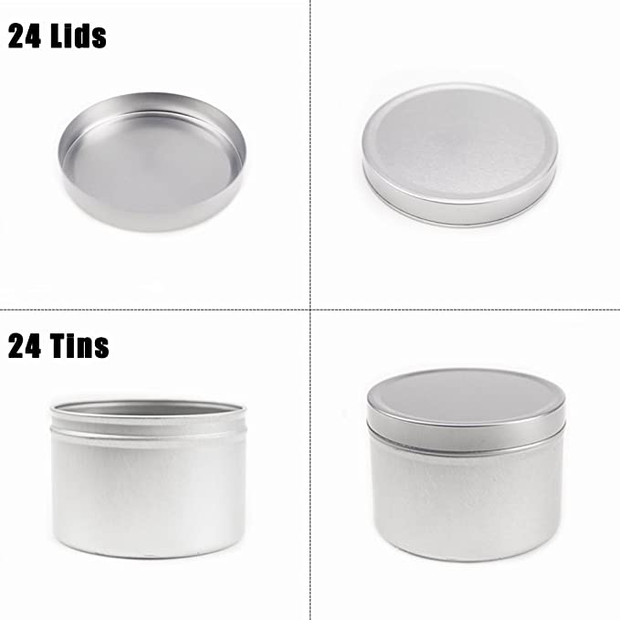 EricX Light Candle Tin 24 Piece, 8 oz, for Candle Making image 4