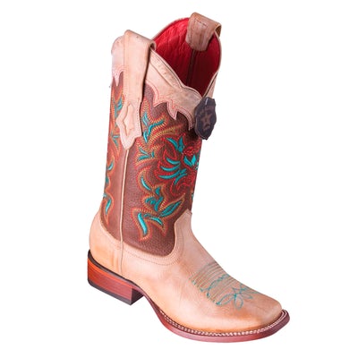 WOMEN’S LOS ALTOS LEATHER BOOTS WIDE SQUARE TOE HANDCRAFTED | COLOR HONEY (3223651) image 0