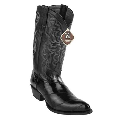 MEN'S KING EXOTIC BOOTS GENUINE EEL SKIN BOOTS BLACK (4980805) image 0