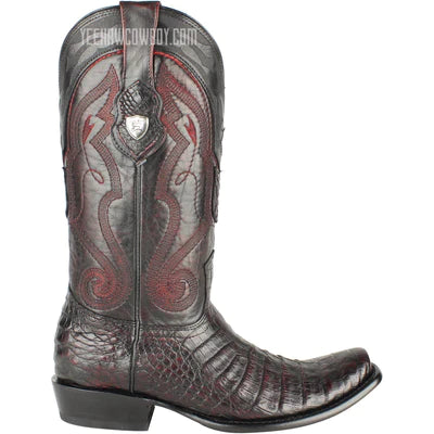WILD WEST BOOTS #2798218 MEN'S | COLOR BLACKCHERRY | MEN'S WILD WEST CAIMAN BELLY BOOTS DUBAI TOE HANDCRAFTED image 0