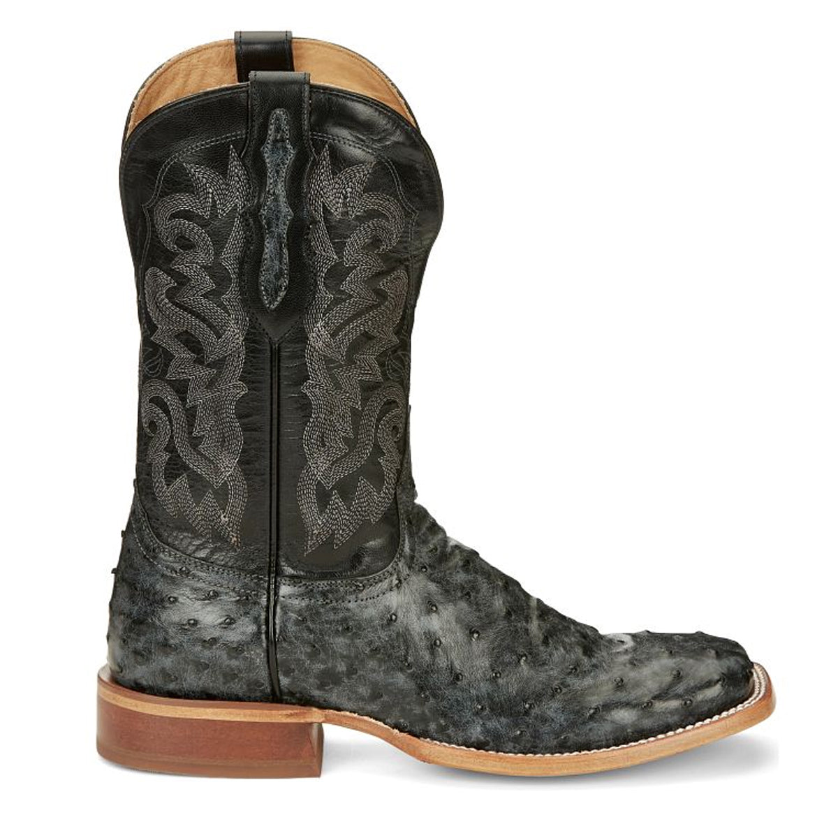 Tony Lamas Boots Men's Moore 11" Full Quild Wide Square Toe Western boot Color Grey image 2