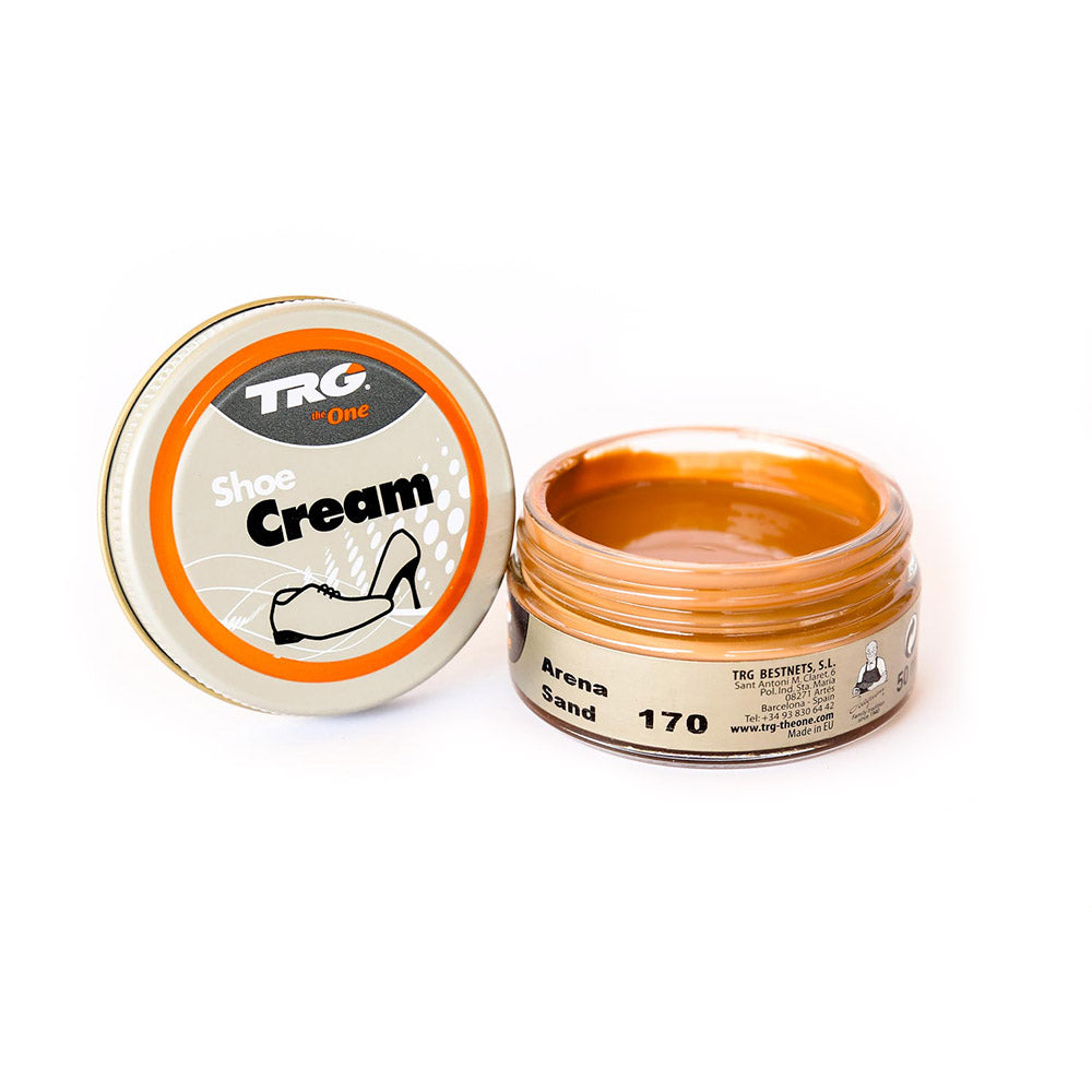 TRG Shoe Cream 1.7 Ounce Shoe Cream Amazing Vibrant Colors! | Shoe Care Self Shine Leather Boots, and Leather Shoes - #170 Sand image