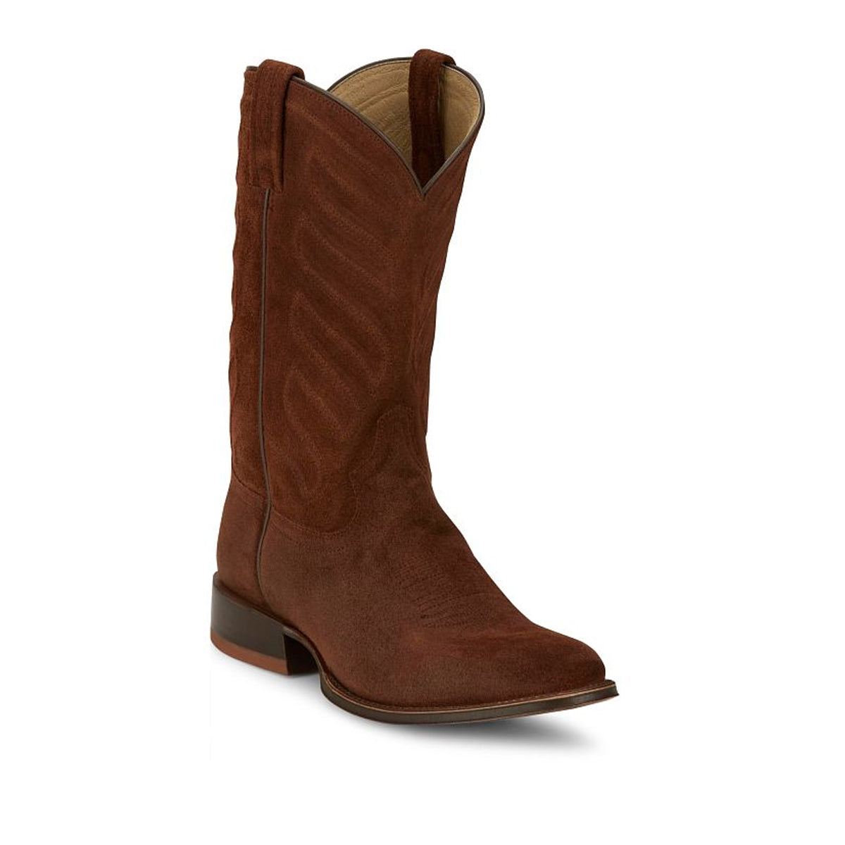 Tony Lamas Boots Men's Western Amado 12" Suede Color Cognac image 1