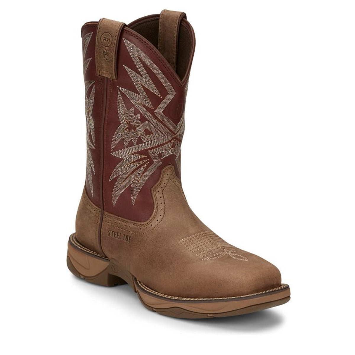 Tony Lamas Men's Footwear Work Bartlett 11" Steel Toe Work Boot Color Light Tan image 1