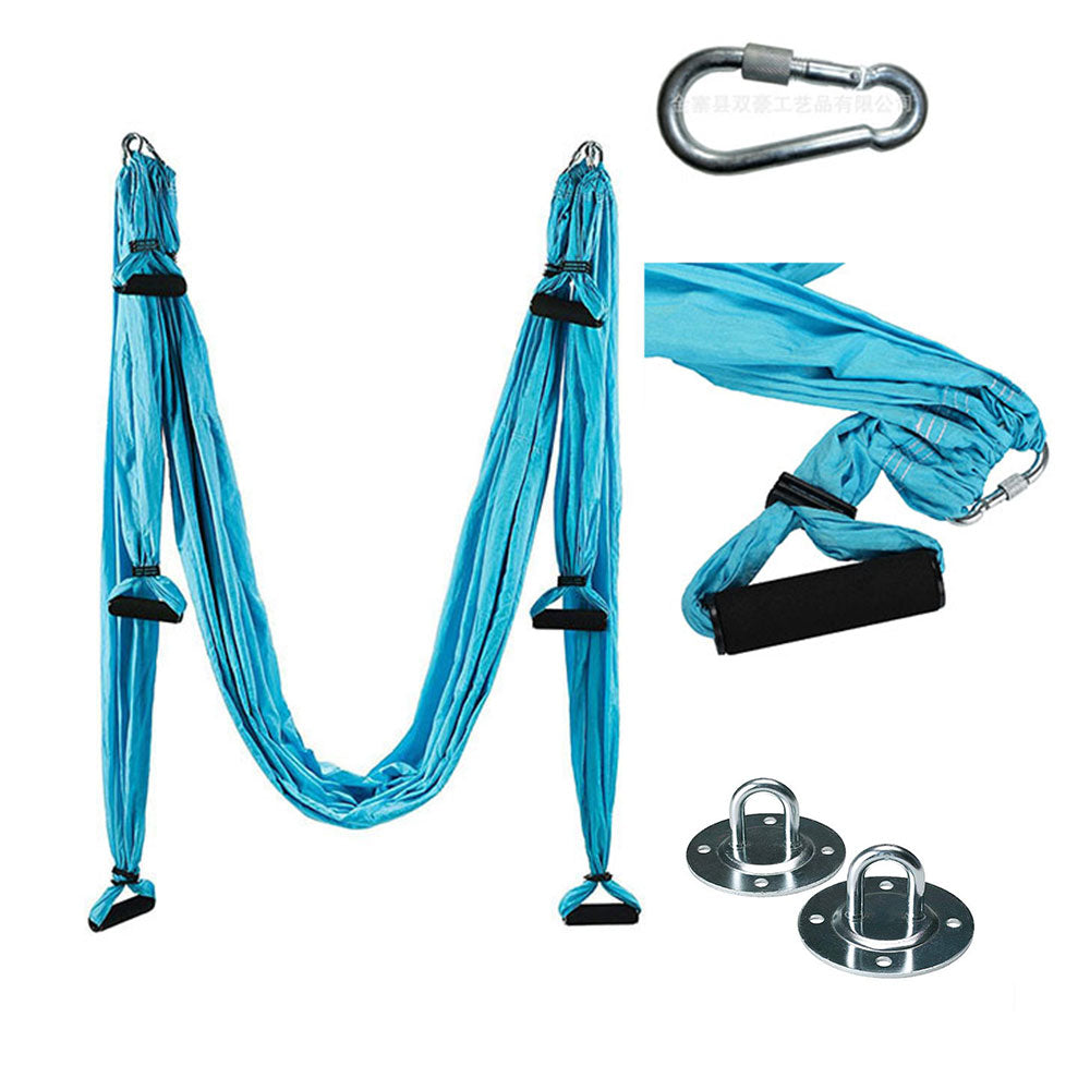 Yoga Lover - Trapeze Yoga Swing Hammock/Trapeze/Sling - Healthy Model Life Aerial- Aerial Swing Set Yoga + Extension Straps & Hooks  /Antigravity Ceiling Hanging Yoga Sling - Inversion Swing for Beginners image 0