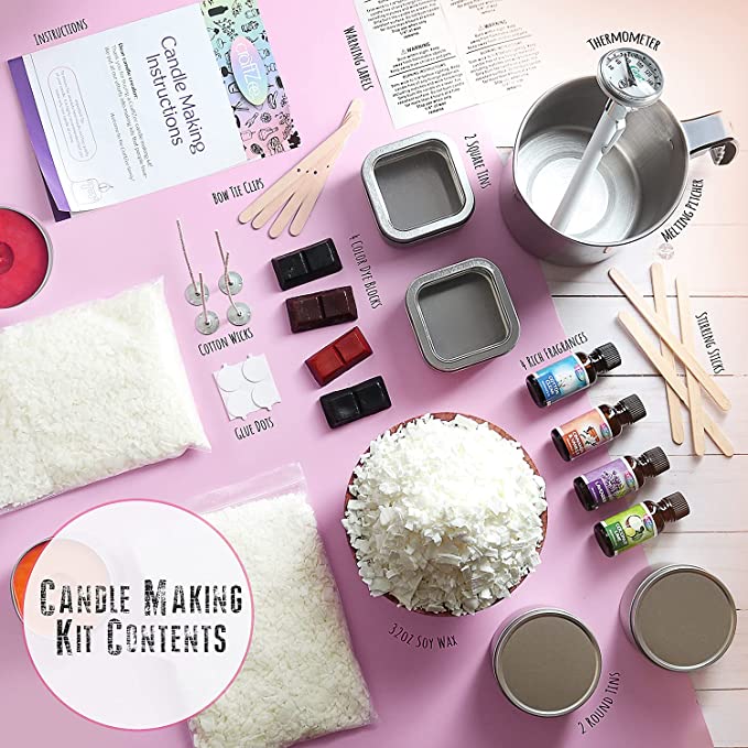 Candle Making Kit Crafts For Adults - Candle Making Supplies Soy Wax for Candle Making - Wax Melter for Candle Making - Soy Candle Making Kit - DIY Candle Making Kit - Candle Making Kit for Kids image 1