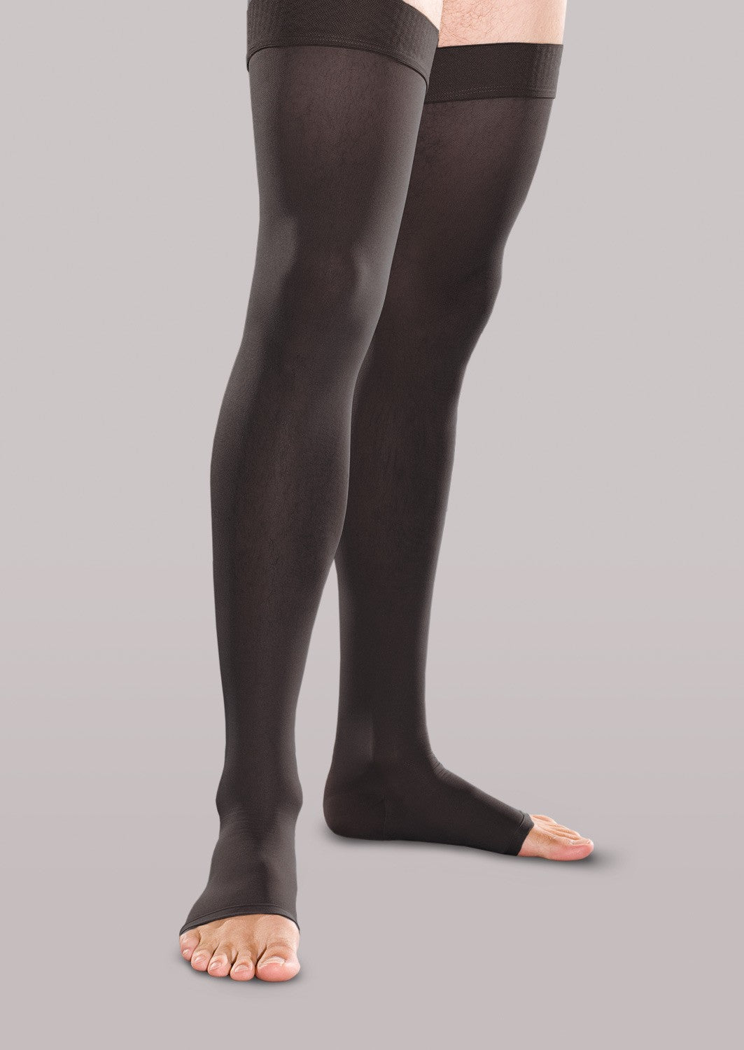 Firm Support Thigh High Open-Toe Stockings image 1