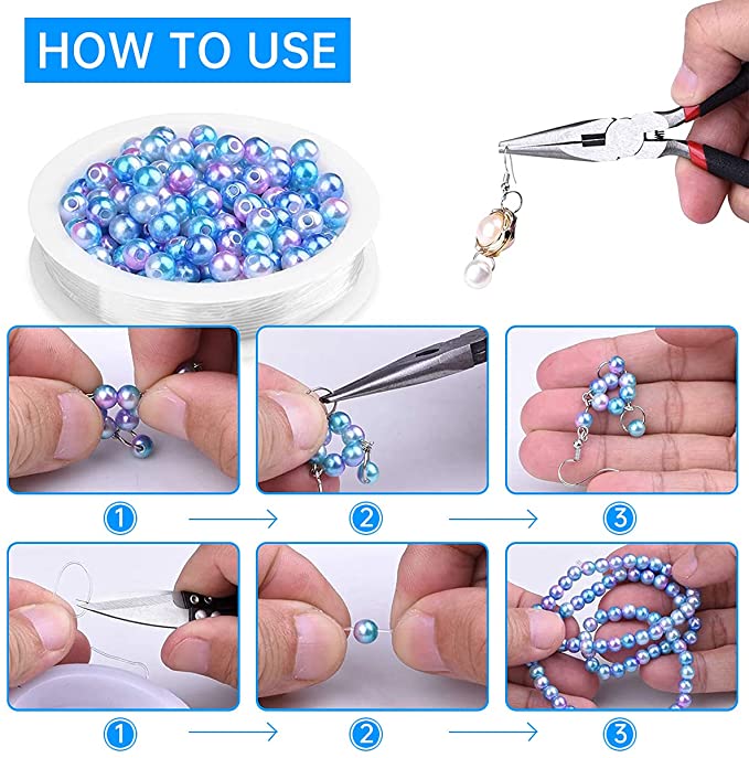 Jewelry Making Tools Kit with Jewelry Making Supplies Kit, Jewelry Wires and Jewelry Findings for Jewelry Repair Beading, Making Bracelets, Earrings and DIY Jewelry Craft Supplies image 4