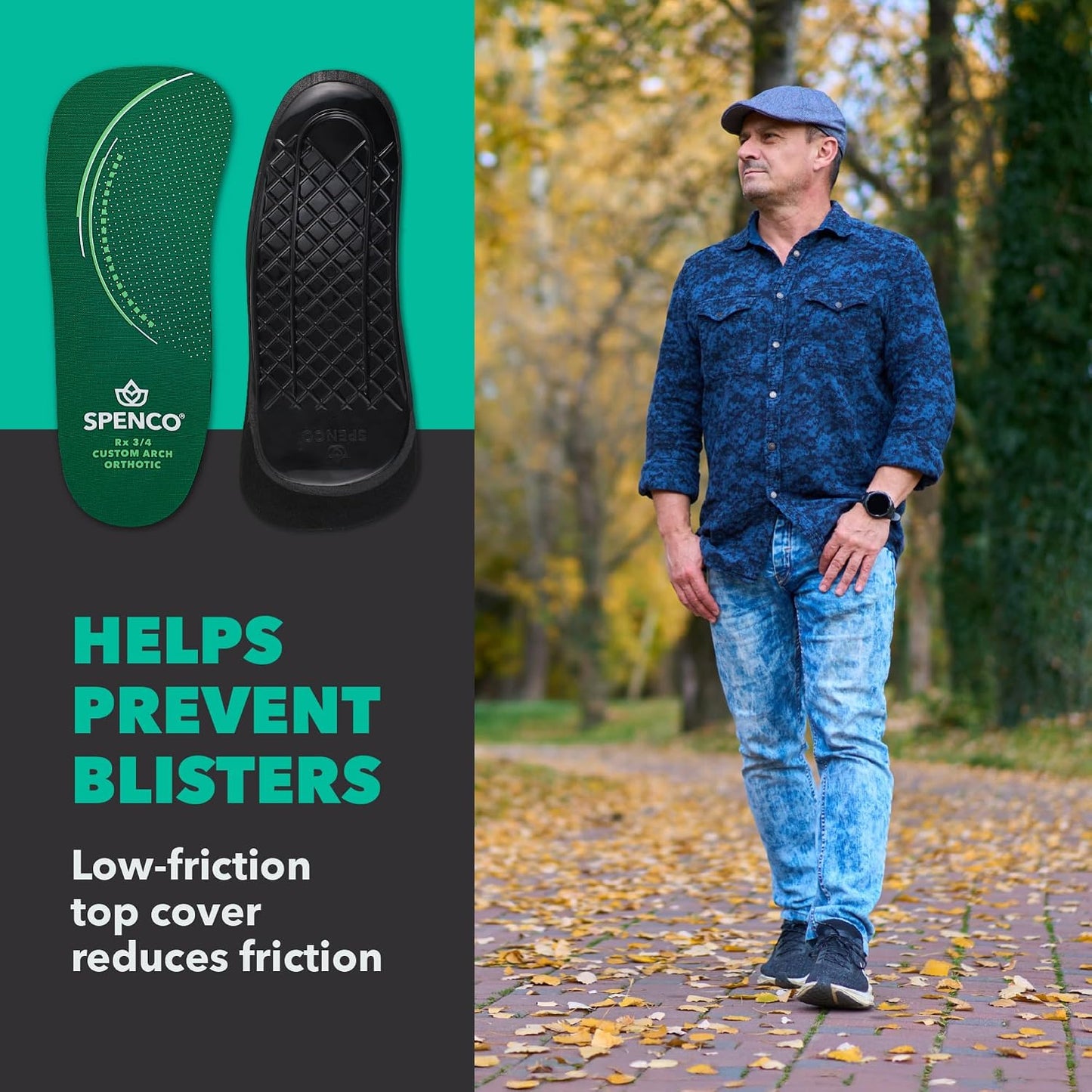 Spenco Rx Orthotic Arch Support 3/4 Length — Women's 9–10.5 / Men's 8–9.5