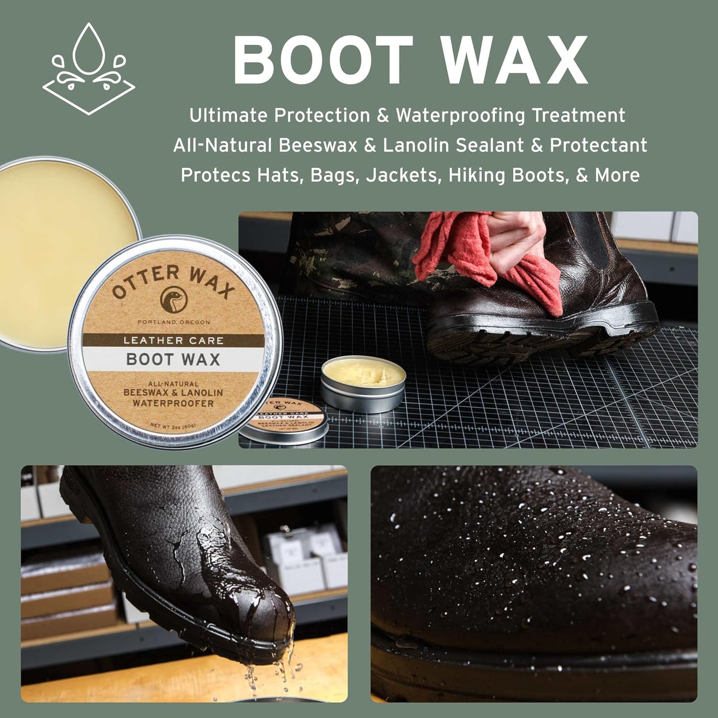 Otter Wax Essential Leather Care Kit — Clean, Condition & Protect