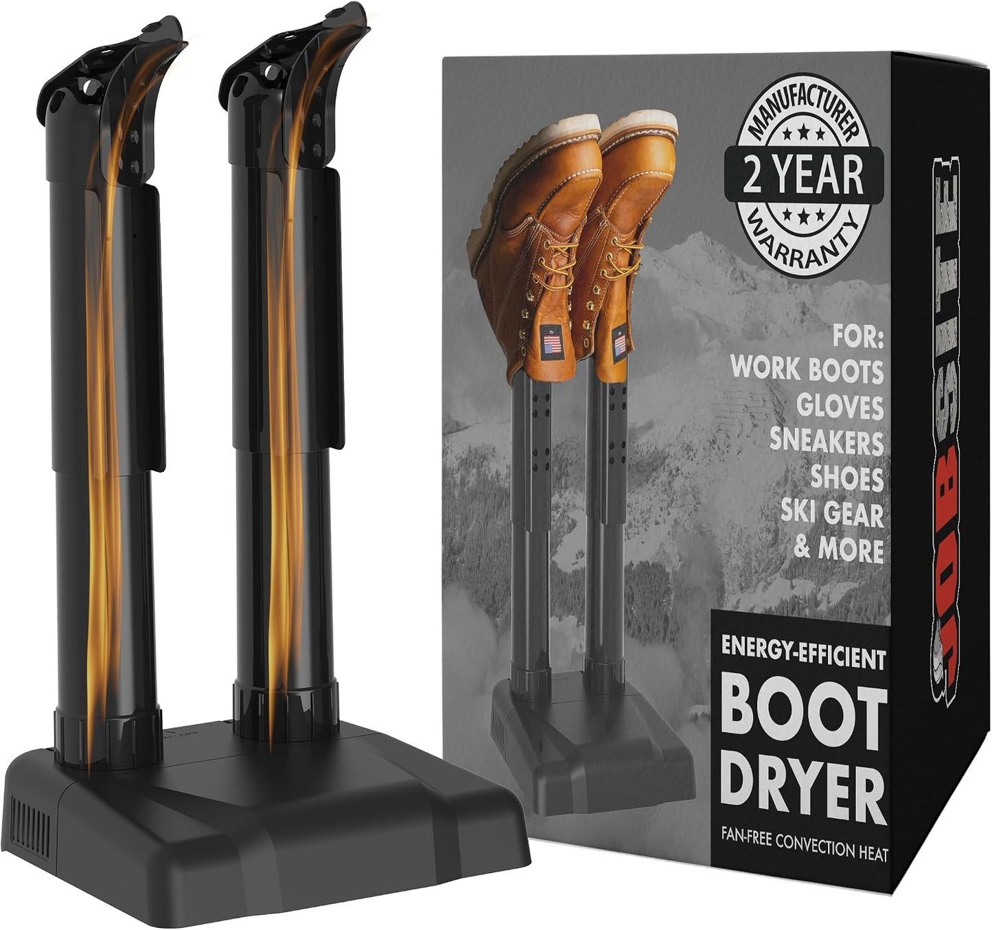 Silent Boot Dryer — Fanless Warmer & Deodorizer for Work Boots