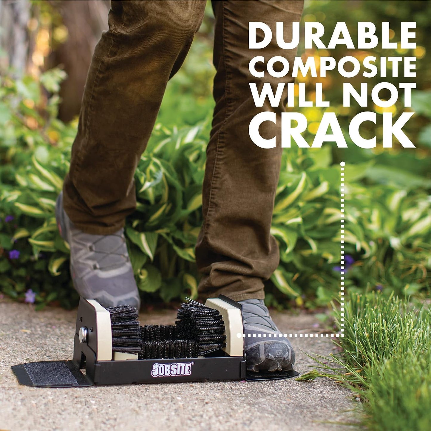 JobSite Boot Scrubber — Outdoor Shoe Scraper Cleaner Brush (Extra Wide)