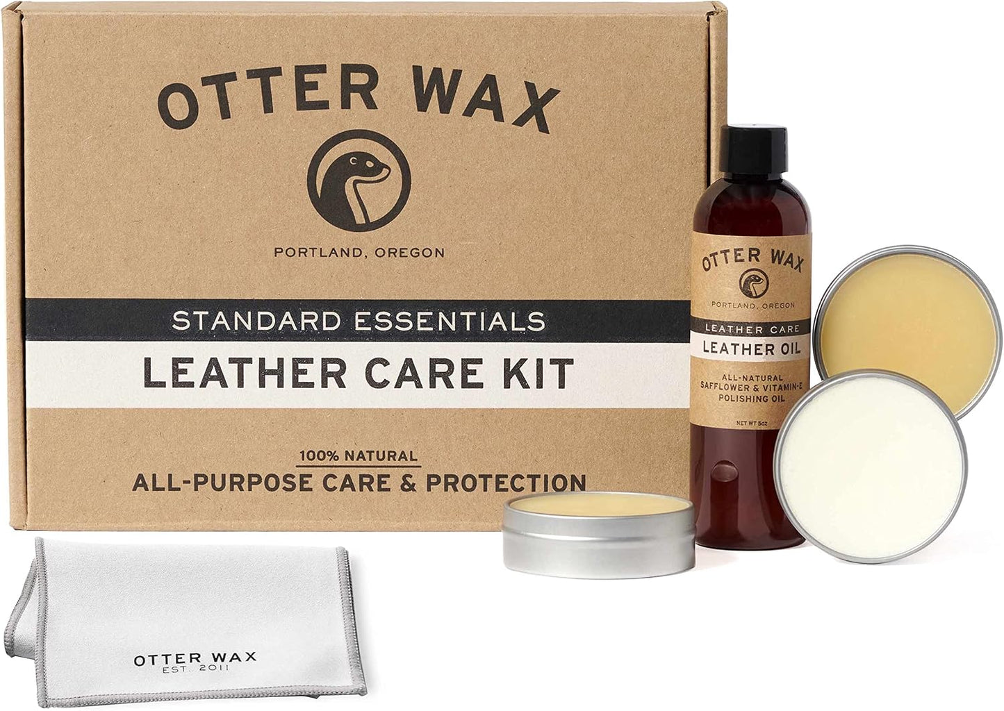 Otter Wax Essential Leather Care Kit — Clean, Condition & Protect