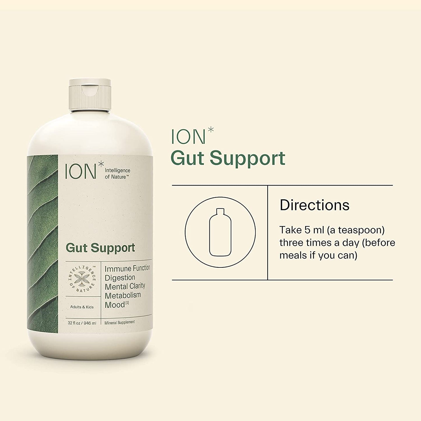 ION* Intelligence of Nature Gut Support | Promotes Digestive Wellness, Strengthens Immune Function, Alleviates Gluten Sensitivity, Enhances Mental Clarity | 2-Month Supply (32 oz.) image 2