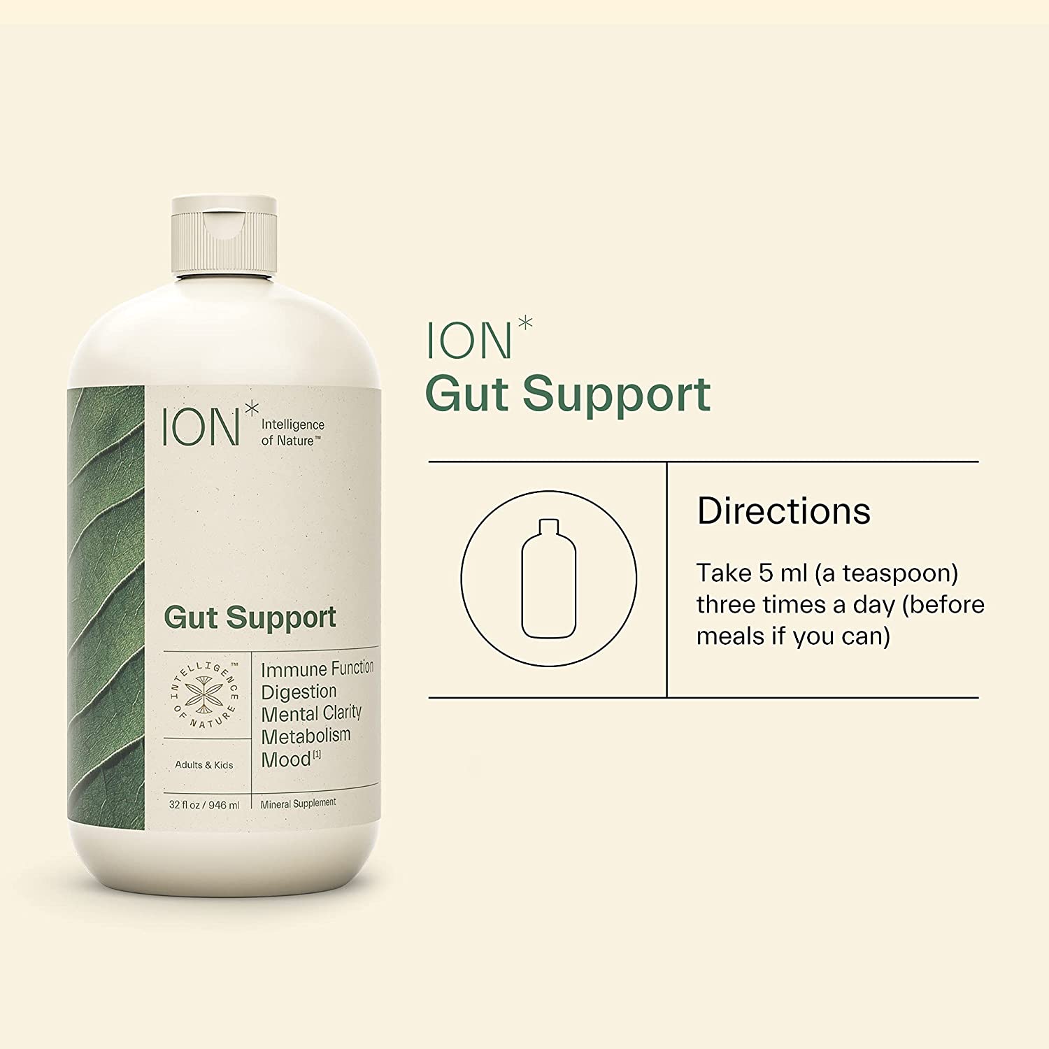 ION* Intelligence of Nature Gut Support | Promotes Digestive Wellness, Strengthens Immune Function, Alleviates Gluten Sensitivity, Enhances Mental Clarity | 2-Month Supply (32 oz.) image 2