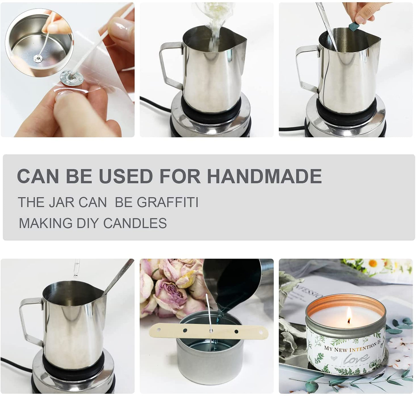 Luxury DIY Candle Making Kit Supplies Set Scented Candle Molds for Art and Craft Soy Wax, Fragrance Oil, Cotton Wicks, Candle Pigment, Candles Craft Supplies 81 Piece, Christmas Gifts for Women image 4