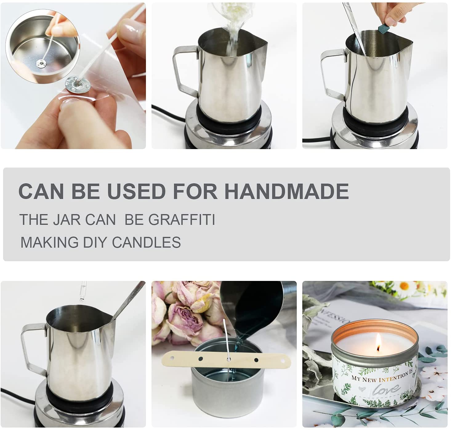 Luxury DIY Candle Making Kit Supplies Set Scented Candle Molds for Art and Craft Soy Wax, Fragrance Oil, Cotton Wicks, Candle Pigment, Candles Craft Supplies 81 Piece, Christmas Gifts for Women image 4