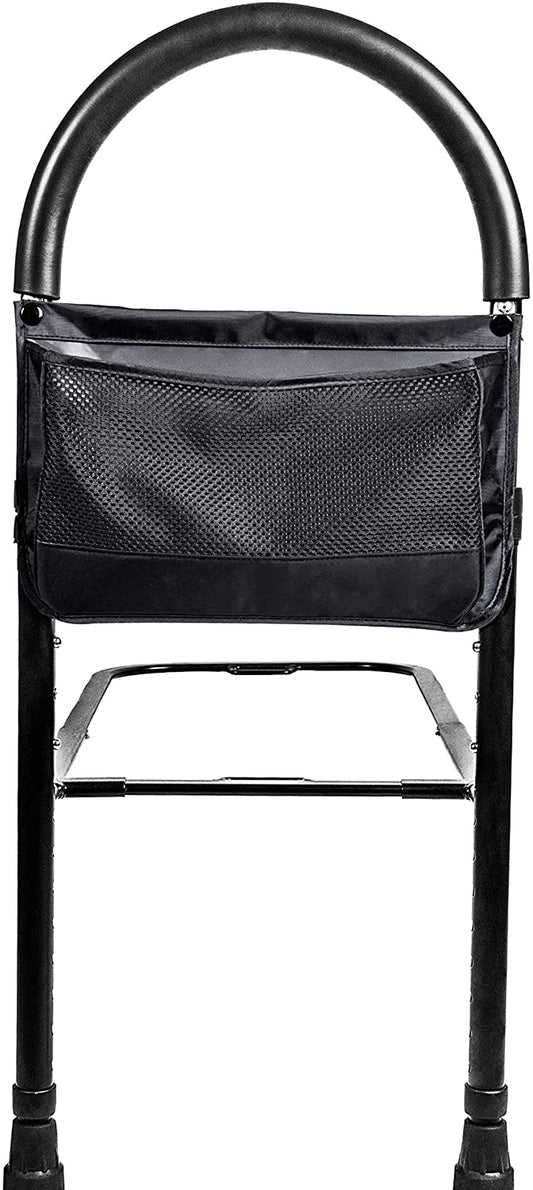 Vaunn Medical Bed Rail Assist &amp; Height Adjustable Grab bar Handle for Adults &amp; Seniors, Charcoal Black image 0