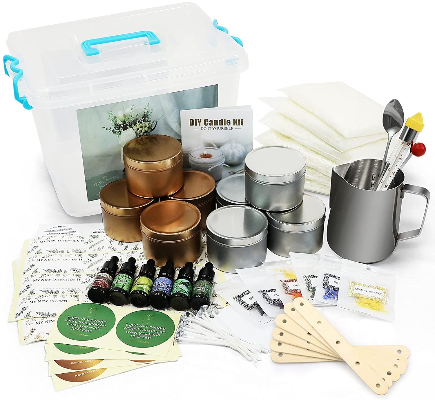 Candle Making Kit, DIY Candle Gift Making Set for Adult &amp; Beginners, 81 Pcs Complete Soy Candle Making Supplies, Suitable as Gift for Kids, Teens or Making Candle Gift for Women image 0