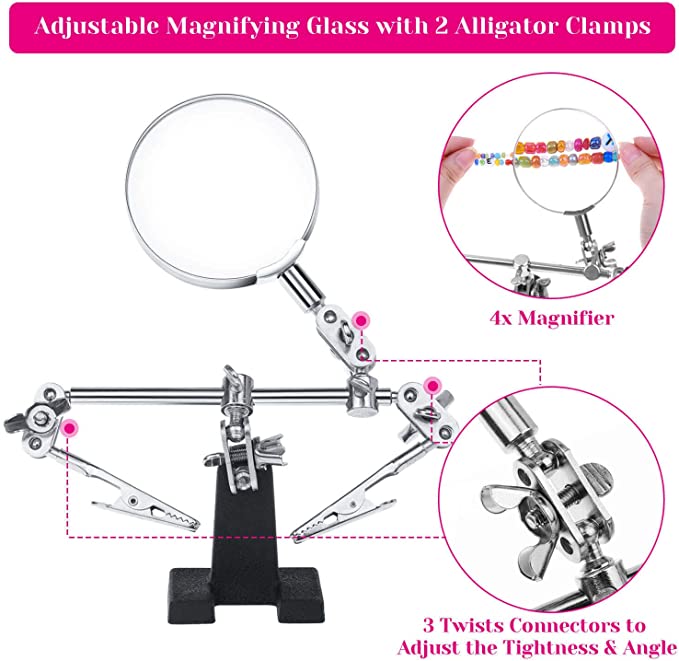Jewelry Making Tools Set - High Quality Pliers, Nylon Jaw, Round Nose, Bent Nose, Diagonal Cut, Flat Nose, Wire Looping, Brass Ring, Ergonomic Handles, Zipped Carrying Pouch image 6