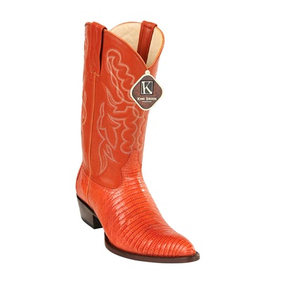MENS KING EXOTIC TEJU LIZARD WESTERN BOOTS COGNAC (4980703) image 0