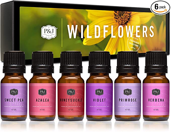 P&amp;J Trading Fragrance Oil | Wildflowers Set of 6 - Scented Oil for Soap Making, Diffusers, Candle Making, Lotions, Haircare, Slime, and Home Fragrance image 0