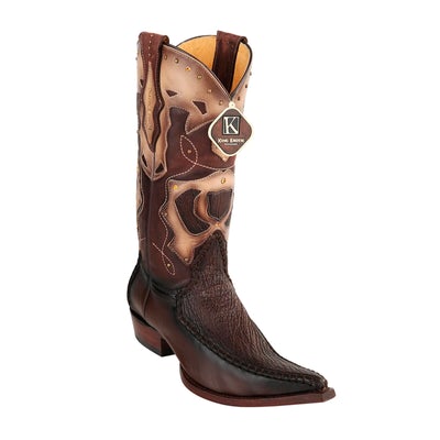MEN'S KING EXOTIC GENUINE SHARKSKIN BOOTS 3X TOE BURNISHED BROWN (495V20907) image 0