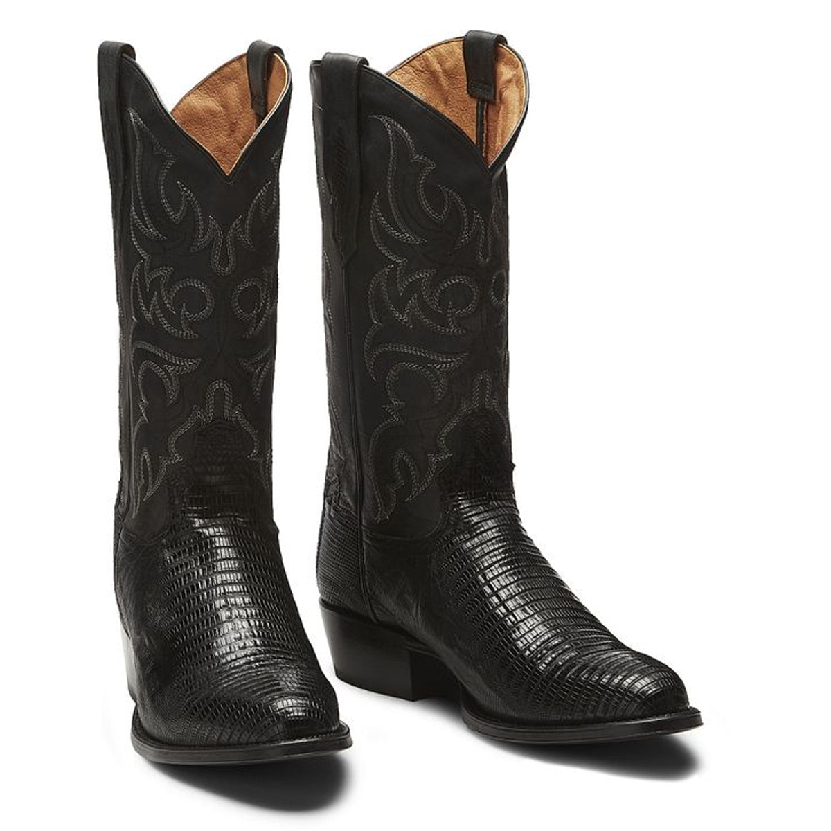 Tony Lamas Boots Men's Footwear  Nacogdoches 13" Teju Lizzard Color Black image 0