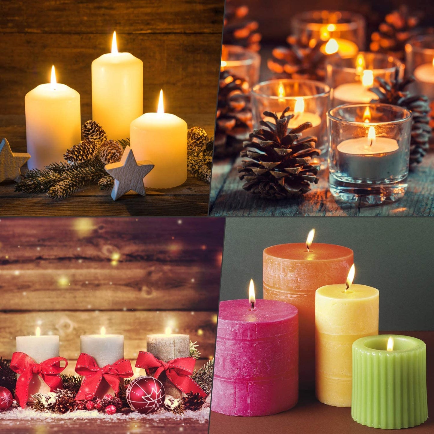 300Pcs Functional Smokeless Candle Wicks,100pcs Wicks Sticker, Pre-Waxed Cotton Core Wicks with Metal Sustainer Tabs for Pillar Candle Making and Candle DIY Christmas Gift,9cm/3.5in,15cm/6in,20cm/8in image 5
