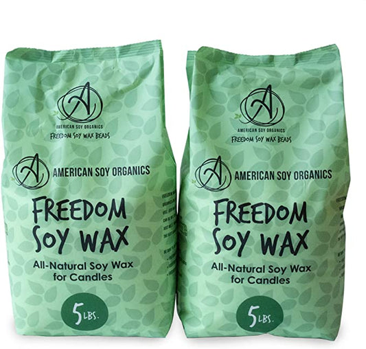 American Soy Organics- 10 lb of Freedom Soy Wax Beads for Candle Making – Microwavable Soy Wax Beads – Premium Soy Candle Making Supplies image 0