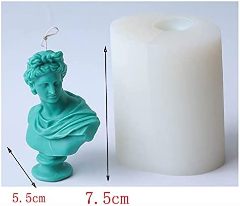 GreatMold Silicone Candle Mold European Apollo Head Sculpture Aromatherapy Candle Mould Plaster Molds Reusable DIY Resin Mould for Figurine Craft, GM-400 image 7