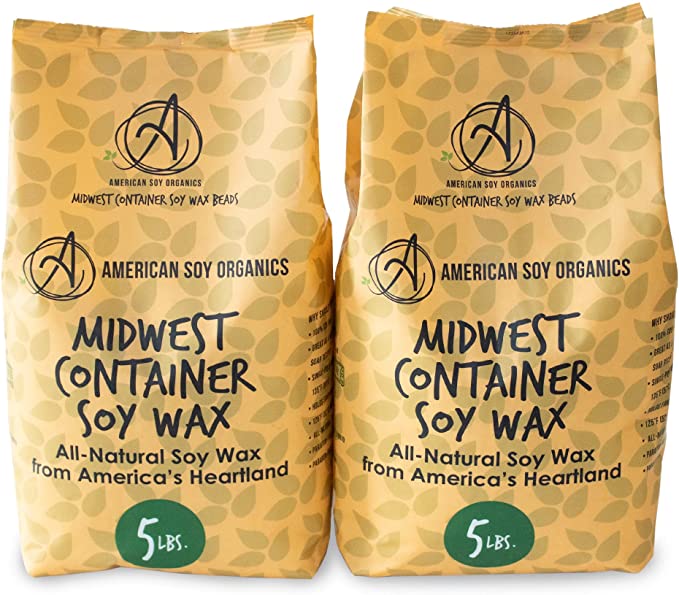 American Soy Organics - 100% Midwest Soy Container Wax Beads for Candle Making, 10 lb Bag image 0