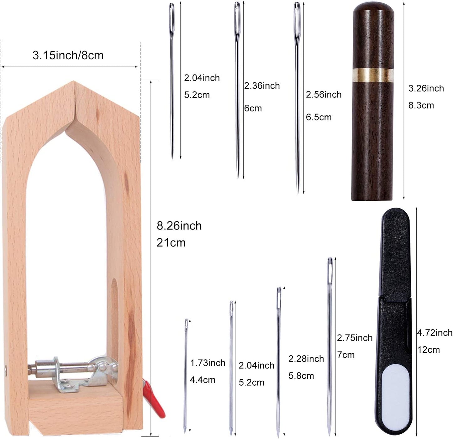 Leather Working Pony - Mini Stitching Pony for Leather, Leather Sewing Clamp,Leather Sewing Kits with Leather Needle and Thread, Thread Waxed for Leather Hand Stitching image 1