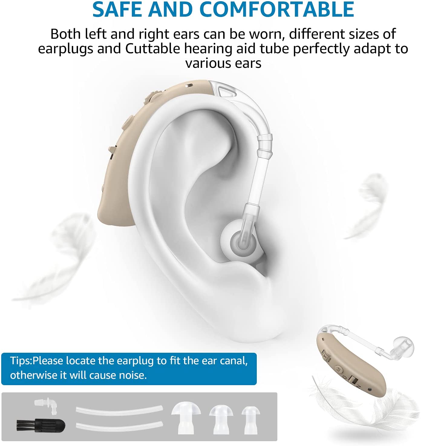 Hearing Aids for Seniors Rechargeable with Noise Cancelling, Nano Hearing Aids for Adults, Digital Hearing Amplifier for Hearing Loss, Invisible Hearing Aid Ear Sound Amplifier Hearing Devices Assist image 4